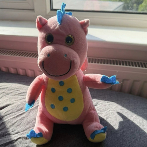 Pink dragon plush - pink, soft