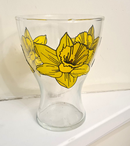 Clear glass vase tapered - glass,