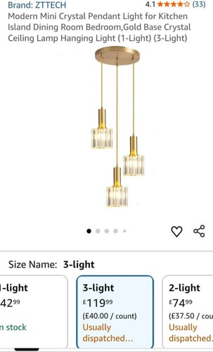 Modern mini crystal pendant - mini,