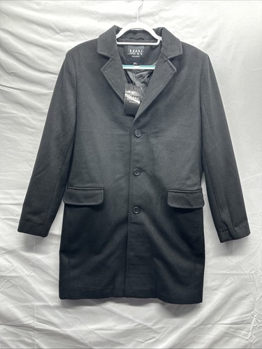 Boohoo men black wool - boohoo,