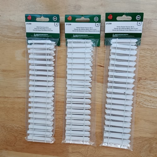 Miniature wood picket fence - miniature,