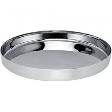 2x Stainless Steel Round Thali