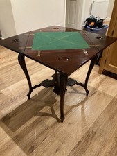 Antique folding card table - antique,