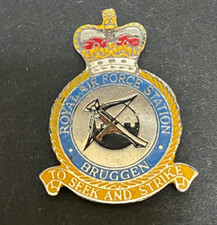 Royal Air Force RAF Station Bruggen Old Pin Badge Brooch To Seek And Strike