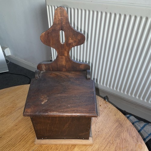 Vintage oak french wooden salt - oak,