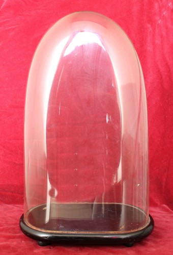 Antique glass dome stand - glass,