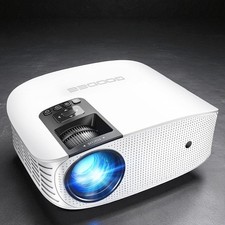 WiFi Bluetooth Projector GooDee 4K Support 600 ANSI 1080P HD Home Cinema Gift