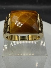 Mens Tigers Eye Ring Brown