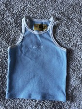 Corteiz Guerillaz Baby Blue And White Tank Top - Size S