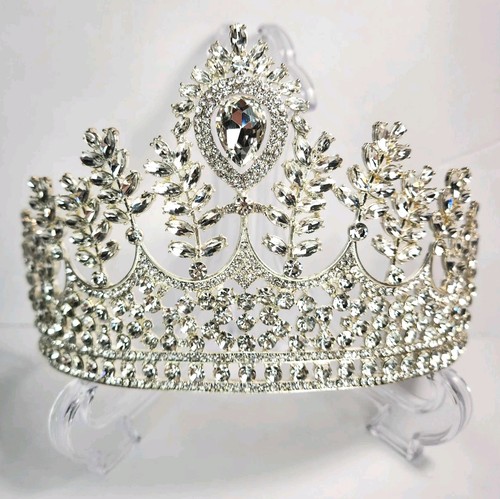 Silver rhinestone tiara - rhinestone,