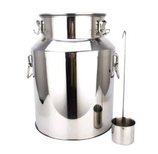18l Stainless Steel Milk Churn Can Milk Jug Canister W/carry Handle & Sealed Lid