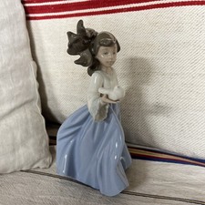 Vintage NAO By Lladro Spain Porcelain Figurine, Girl With Dove 