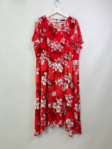David emanuel red floral midi - emanuel,