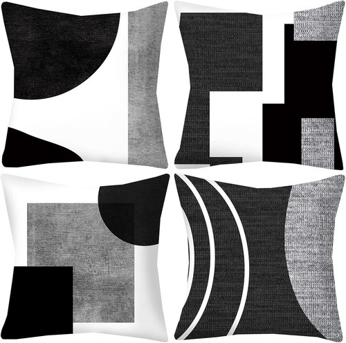 Black and white - black, cushion