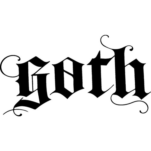 Gothic style text unmounted - style,