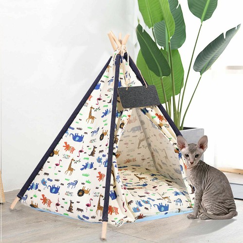 Folding pet dog cat teepee - dog,