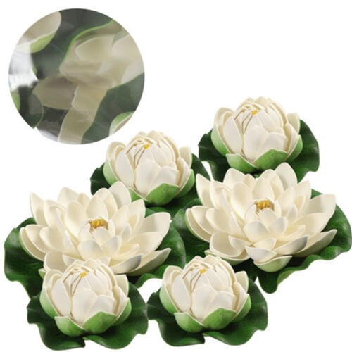6pcs artificial lotus - 6pcs, flowers