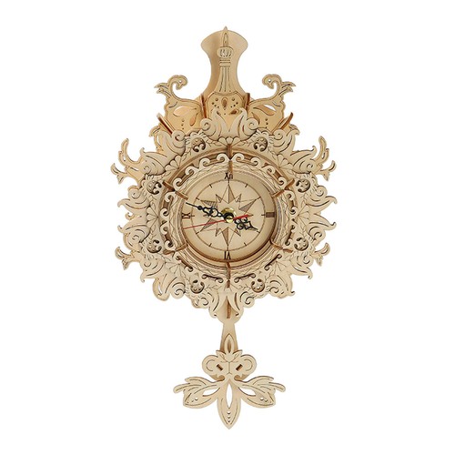 Wooden pendulum clock - wooden,