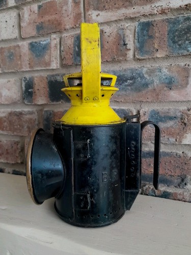 Antique railway t lamp - &,