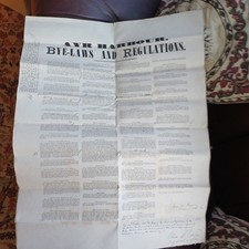 Genuine Ayr Harbour  Company Bye- laws and Regulations Sealed 14th Oct 1889