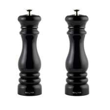 Salter Chester Pepper Mills Set of 2 Adjustable Extra Cap Included, Black