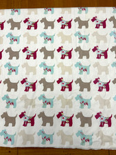 Cath Kidston SCOTTIE DOGS Cotton Duck Fabric Remnant 25" x 26"