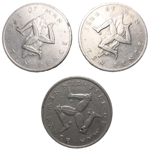 Isle man pence coins - man, 10