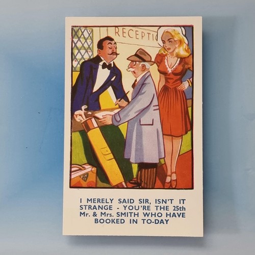 Comic postcard c1965 - postcard, man