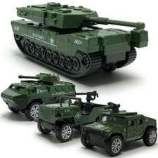 4PCS Military Army Vehicle Tank Model Car Diecast Toy Cars Set Kids Boys