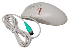 New Vintage Compaq Mouse Teardrop PS2 Mechanical Ball Mouse with Scroll Wheel