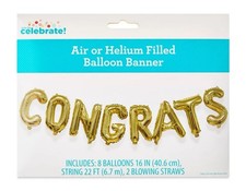 Gold Congrats Air-Filled Nylon
