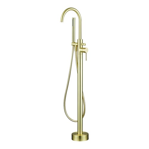 Brushed brass modern - brushed, round