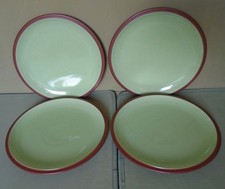 Denby Juice Apple Green 4 x Salad Plates 8.75” Hardly Used First Quality  VGC