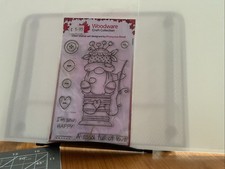 Woodware Clear Stamps by Francoise Read I’m Sew Happy. Brand New