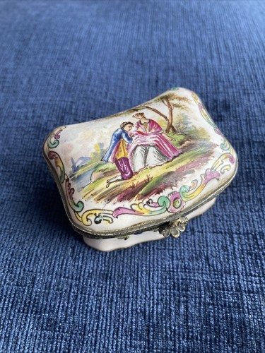 Antique french porcelain snuff - antique,