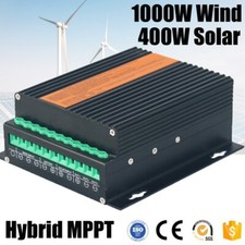 1000W Wind 400W Wind Turbine Solar Hybrid MPPT Charge Controller 12V / 24V Auto