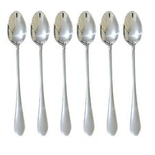 6 Long Handle Teaspoons Tea Spoon Stainless Steel Coffee Latte Ice-cream spoon
