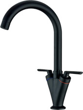 Black kitchen sink tap mono - black, tap,