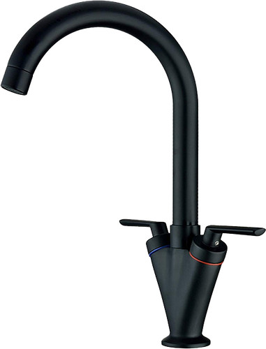 Black kitchen sink - black,
