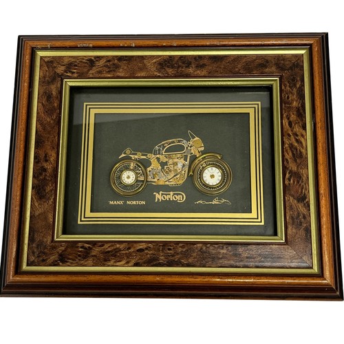 Norton manx motorcycle framed - norton,