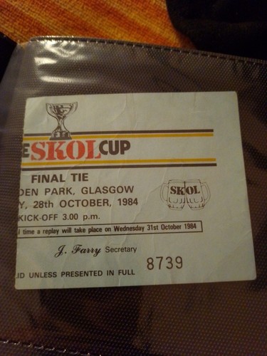 1984 glasgow rangers - glasgow, vs