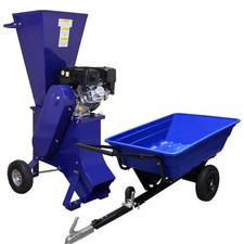 ATV Trailer 295kg Tipping & 15HP Wood Chipper Petrol Shredder