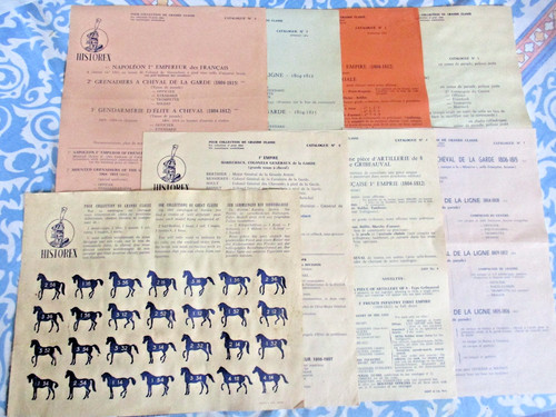 Historex lot sheets catalog - sheets,