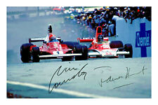 Niki Lauda & James Hunt Signed A4 Photo Print Autograph Formula 1 World Champion