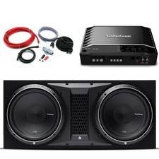 Rockford Fosgate P2 Twin Prime Package Bass Deal P2-2X12 R2-750X1 1600W Bass 