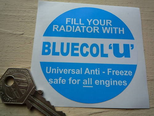 Bluecol antifreeze radiator - u,
