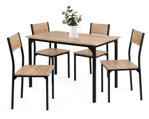 5pc dining table chairs set - &,