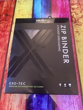 Vault X: Premium Exo-Tec 4-Pocket Zip Binder Folder (160 cards) - Black 