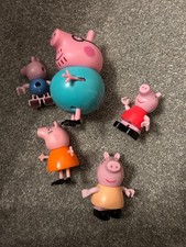 5 X Peppa Pig Figures - peppa george daddy mummy