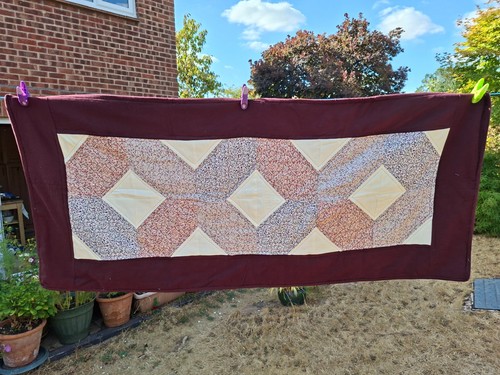 Patchwork purple red and - red,